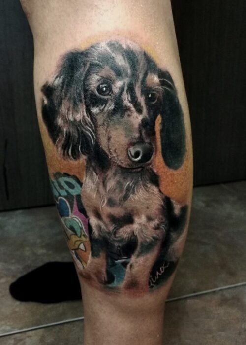 Tatuaje realista de mascota