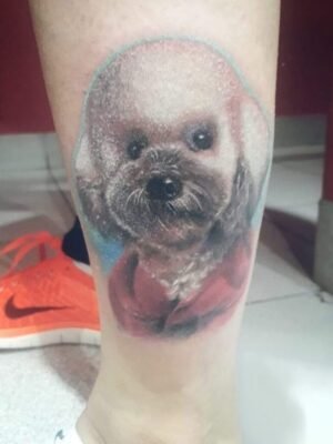 Tatuaje realismo perro