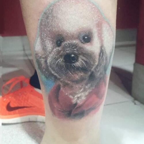 Tatuaje realismo perro