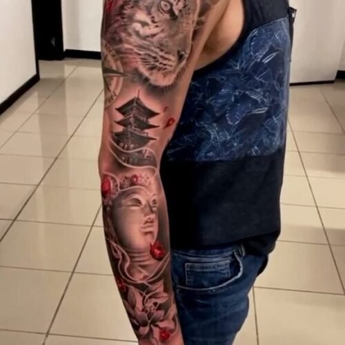 Tatuaje realista en brazo